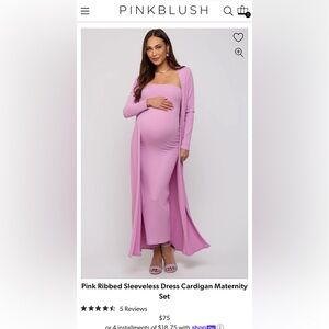 Pink strapless midi dress